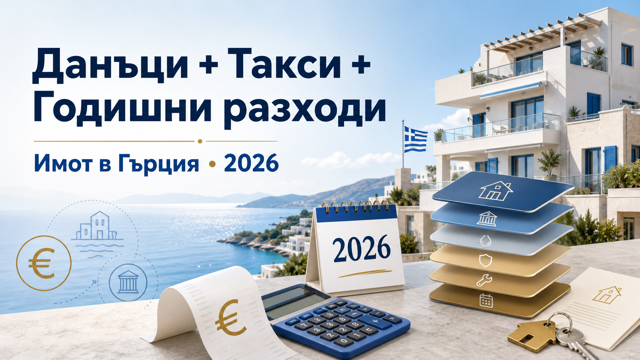 Данъци на имот в Гърция през 2026: такси и годишни разходи за собственици